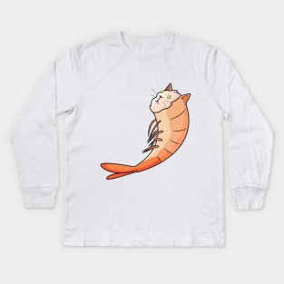 Shrimp Cat Kids Long Sleeve T-Shirt